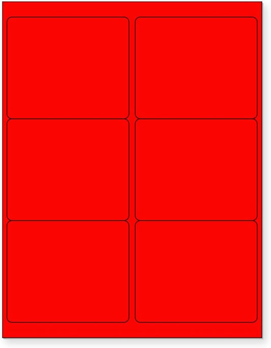 NextDayLabels - 8-1/2 x 11 Neon Color High Light Fluorescent Labels by NextDayLabels