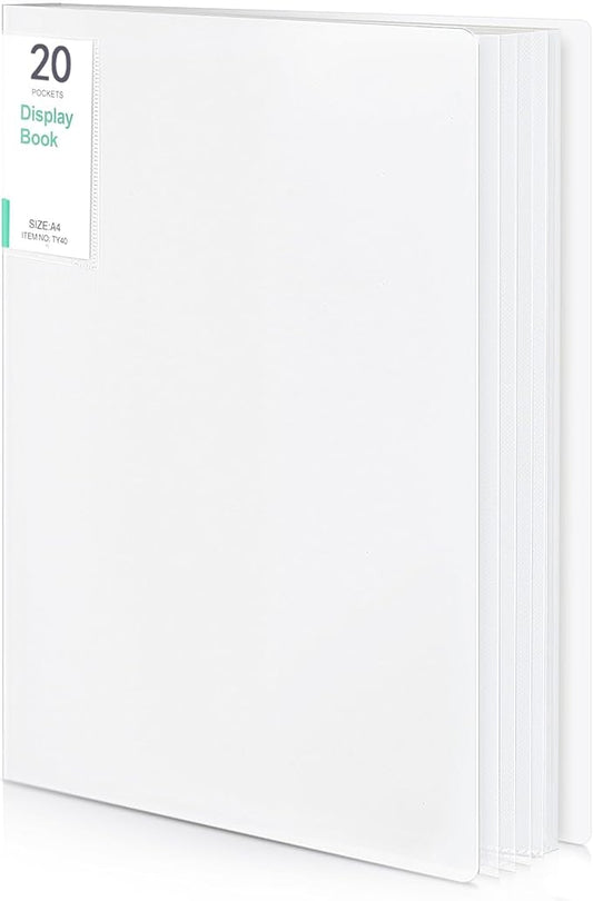Phyxin 20-Pocket Portfolio Binder Organizer, Binder Sheet Protectors 8.5" x 11" by Phyxin