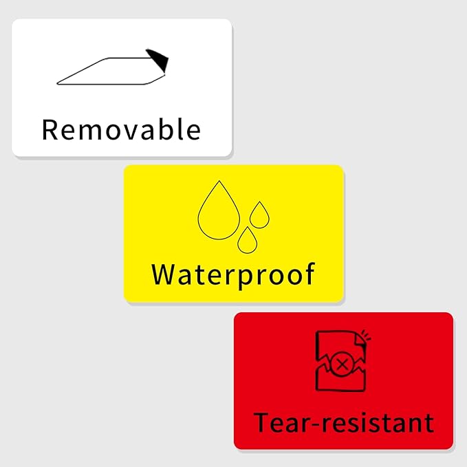 3×5 Inch Yellow Removable Thermal Labels, Waterproof Thermal Label, 240 Sheets - Image 2