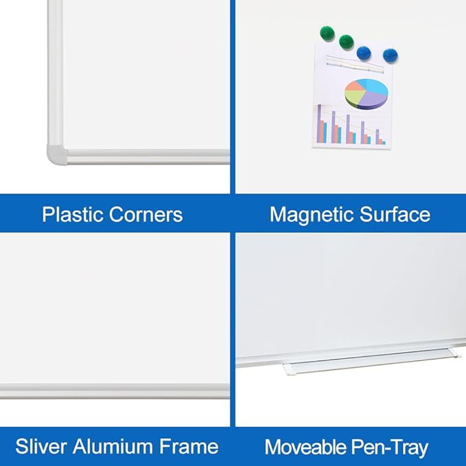 DEVELOP Magnetic Dry Erase Board 18x24 Inch, Small Aluminum Frame Wall-Mounted - Image 3