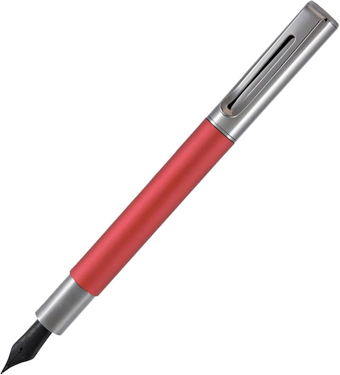 Monteverde USA Ritma Fountain Pen in Red – Broad Nib, Bold JoWo Stainless Steel by Monteverde