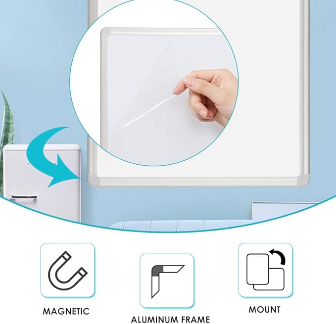 DEVELOP Magnetic Dry Erase Board 18x24 Inch, Small Aluminum Frame Wall-Mounted - Image 2