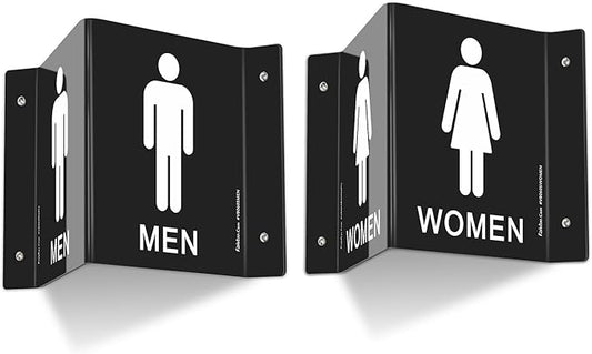 Faittoo Restroom Sign, Bathroom Signs, 6 x 8 Inches Acrylic Sign, by Faittoo