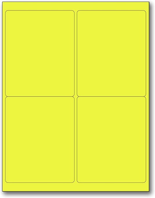 NextDayLabels - 8-1/2 x 11" Neon Color High Light Fluorescent Labels by NextDayLabels