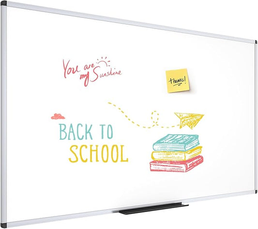 VIZ-PRO Dry Erase Board/Whiteboard, 72 x 40 Inches, Wall Mounted Board by VIZ-PRO