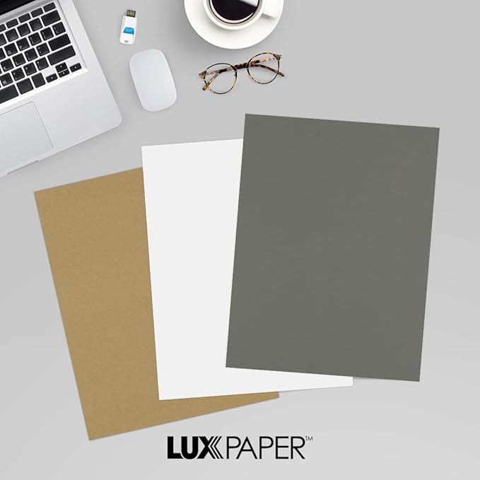 LUXPaper 8.5" x 11" Paper | Letter Size | Smoke Gray | 80lb. Text | 500 Qty - Image 9
