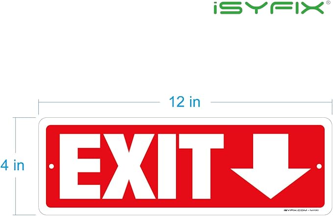 iSYFIX Exit Signs 2 Pack 12x4 Inch - Image 7