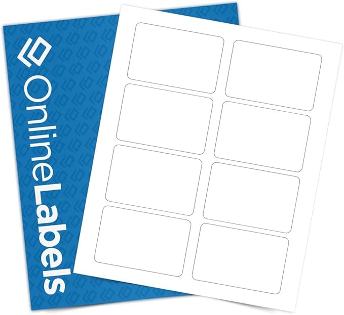 OnlineLabels 2-1/3" x 3-3/8" Printable Name Tags – Permanent Adhesive, & by OnlineLabels