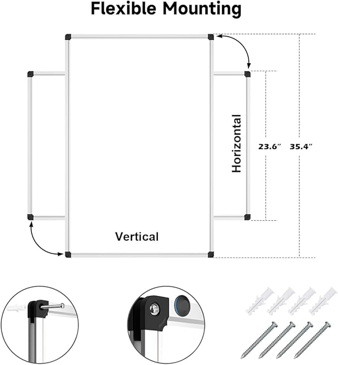 XBoard Magnetic Whiteboard 36 x 24 Inch, Dry Erase White Board - Image 6