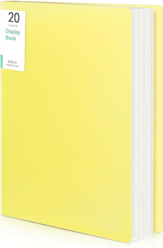Phyxin Portfolio Binder, 20-Pocket Portfolio Folder 8.5" x 11", Displaying 40 by Phyxin