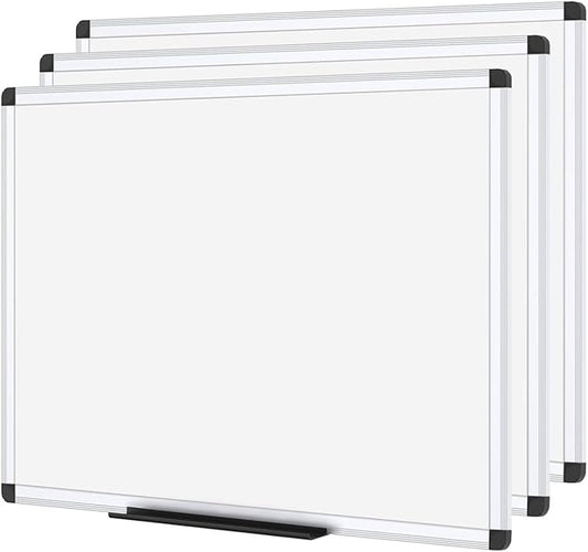 VIZ-PRO Magnetic Dry Erase Board, 24 X 18 Inches, 3 Pack by VIZ-PRO