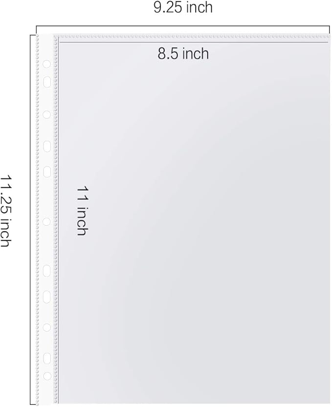 Sheet Protectors, PANDRI 500 Pack Clear Heavy Duty Plastic Page Protectors - Image 2