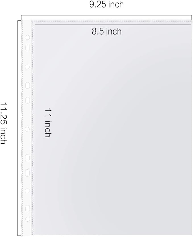 Sheet Protectors, PANDRI 600 Pack Clear Heavy Duty Plastic Page Protectors - Image 2