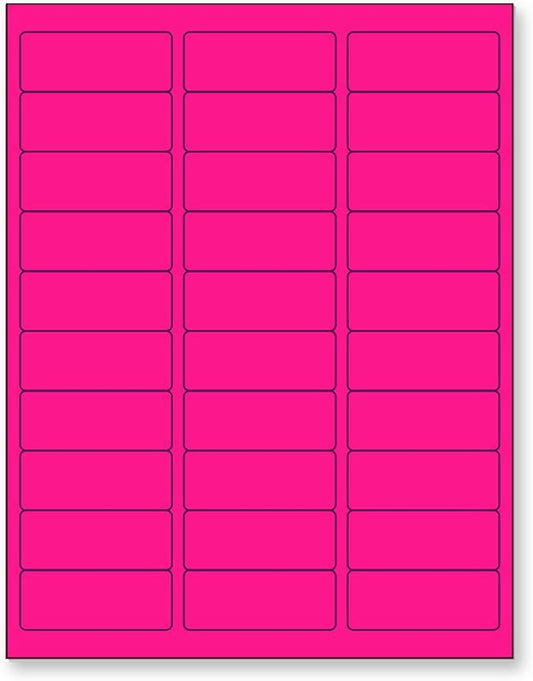 8-1/2 x 11 Neon Color High Light Fluorescent Labels by NextDayLabels