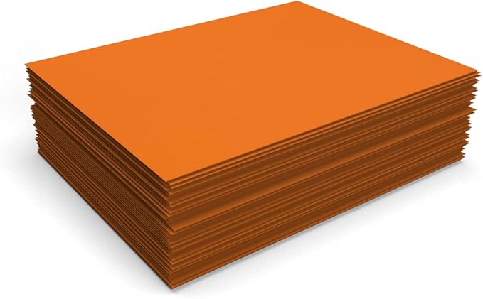 LUXPaper 8.5" x 11" Paper | Letter Size | Mandarin Orange | 80lb. Text | 50 Qty - Image 4