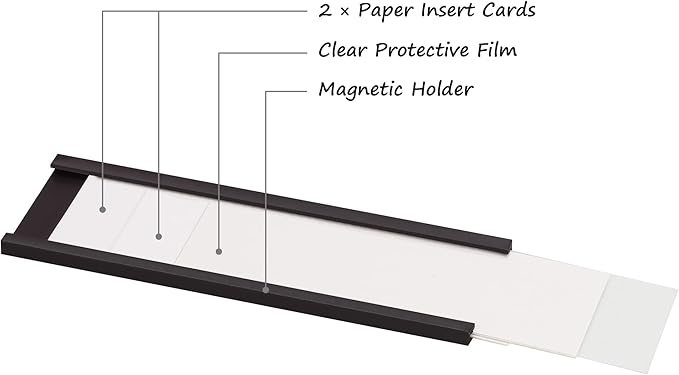 Realth C Channel Magnetic Label Holders 70 Pack 1'' x 4'' - Image 4