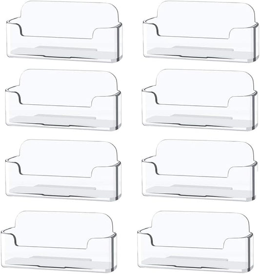 Qizpcer 8 Pack Plastic Business Card Holder by Qizpcer