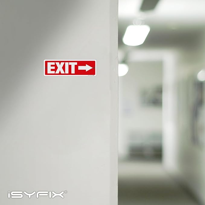 iSYFIX Exit Signs 6 Pack 12x4 Inch - Image 6