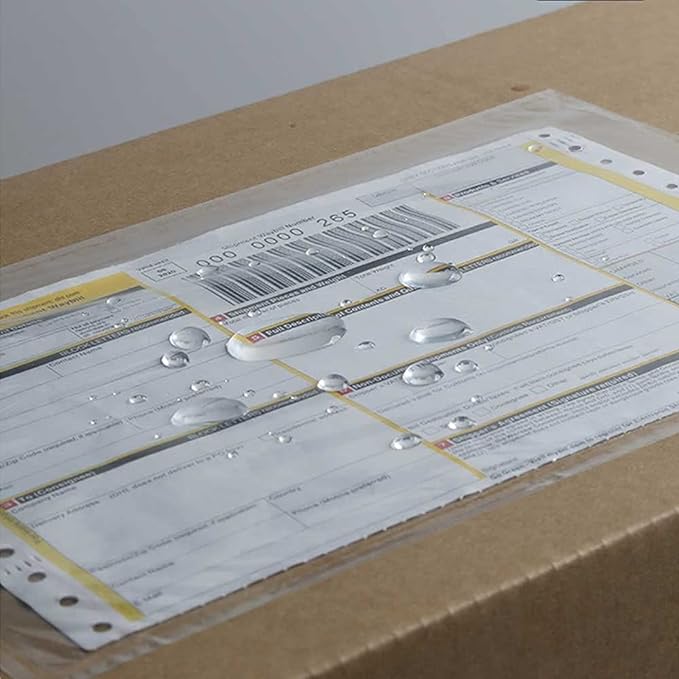 BEUYI Clear 7.5'' x 5.5'' Packing List Envelopes, Adhesive Shipping Label - Image 3
