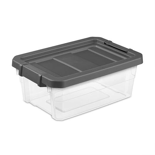 Sterilite 6-Pack Modular Stacker Box, Durable Clear Plastic Storage Bins - Image 2