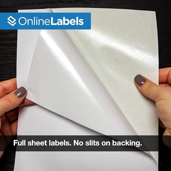 Sticker Paper, 250 Sheets, 8.5" x 11" Full Sheet Label, Works - Image 2