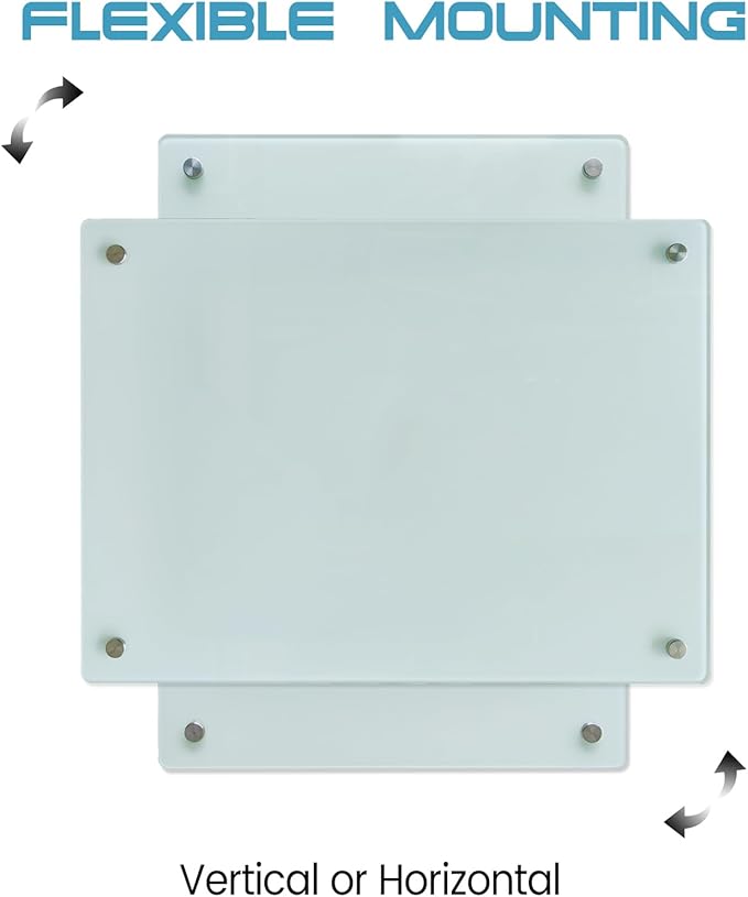 Glass Whiteboard 48"X36" Magnetic Glass White Board Frameless Wall Mounted Dry - Image 7