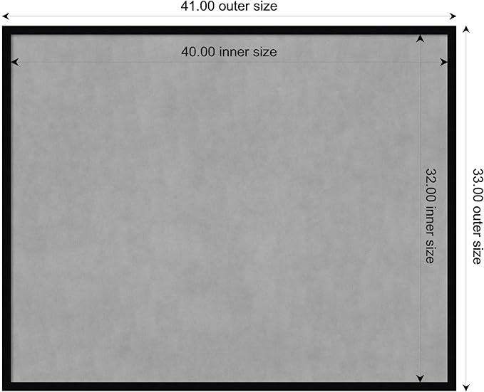 Amanti Art Black Framed Magnetic Board 33x41 X-Large Vision Board - Image 3