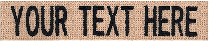 Custom Uniform Name Tapes Solid Colors. Coyote Tan Webbing, 3.5 Inch Hook by NORTHERNSAFARI