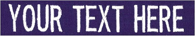 Custom Uniform Name Tapes Solid Colors. Purple Fabric, 4 Inch Hook Fastener by NORTHERNSAFARI