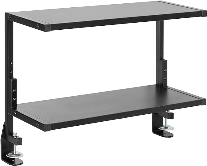 VIVO Clamp-on 24 inch Above or Below Desk 2-Tier Shelving Unit by VIVO