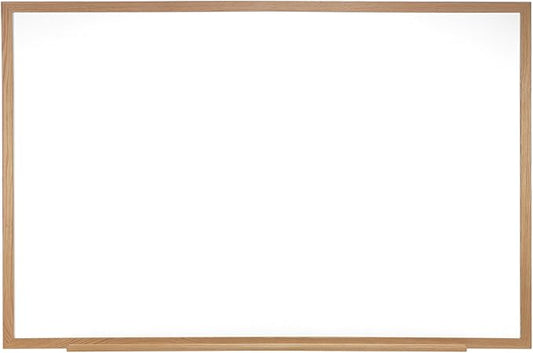 Ghent 2 x 3 Porcelain Magnetic Whiteboard, Wood Frame, 1 Marker, 1 Eraser by Ghent