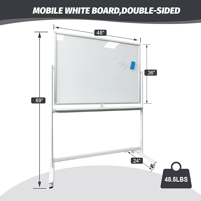 Large Mobile Glass White Board - Image 2