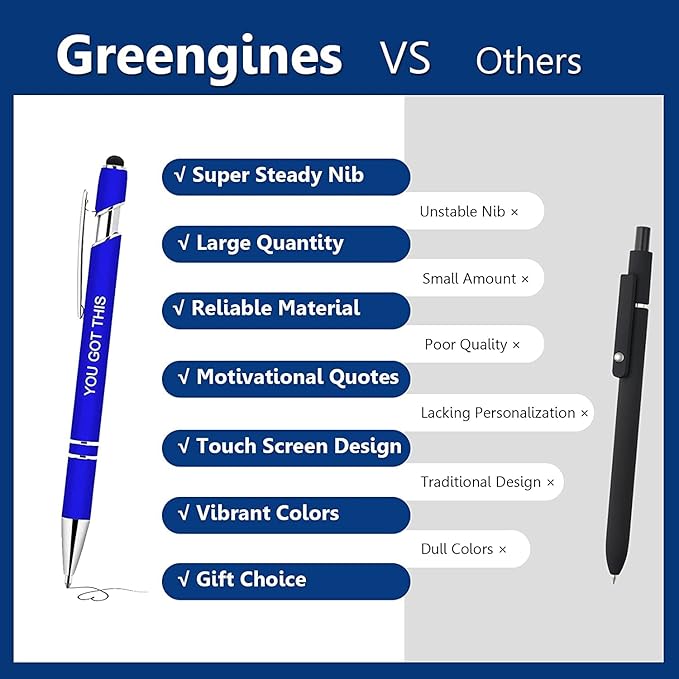 Greengines 30 Pieces Inspirational Pens, Motivational Ballpoint Pen - Image 2