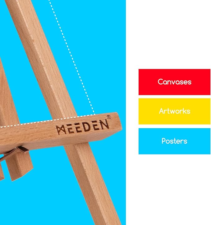 MEEDEN Table Easel Stand for Display: 3 Pack 20 Inch Art Beech Wooden Tabletop - Image 5