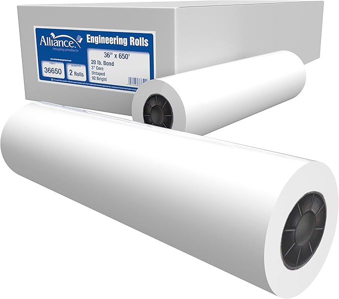Alliance Wide Format Paper 36" x 650' Rolls Bond Engineering… by Alliance