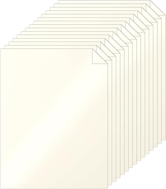 Silunkia 100 Sheets Cream Shimmer Cardstock 8.5 x 11 Ivory Paper, 200gsm/75lb by Silunkia