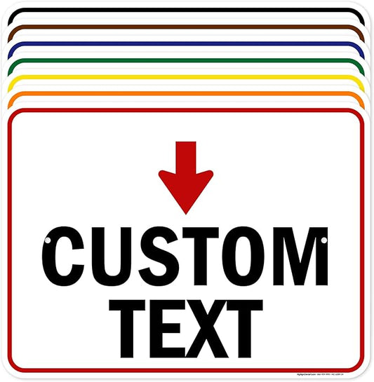 Custom Arrow Directional Sign, 18x24 Inches, Rust Free .063 Aluminum, Fade by MySignCenter