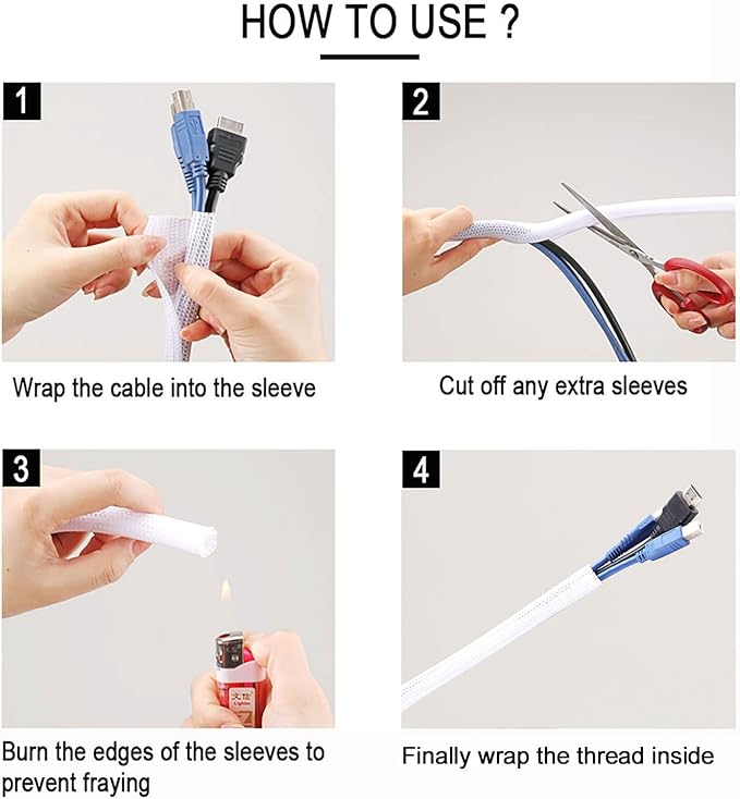 Pet Proof Split Cable Sleeve Organizer - Image 7