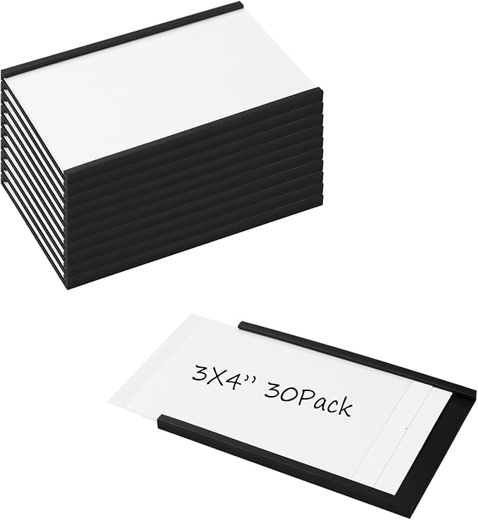 Realth C Channel Magnetic Label Holders 30 Pack 3'' x 4'' by Realth