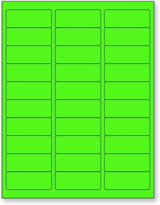 8-1/2 x 11 Neon Color High Light Fluorescent Labels by NextDayLabels