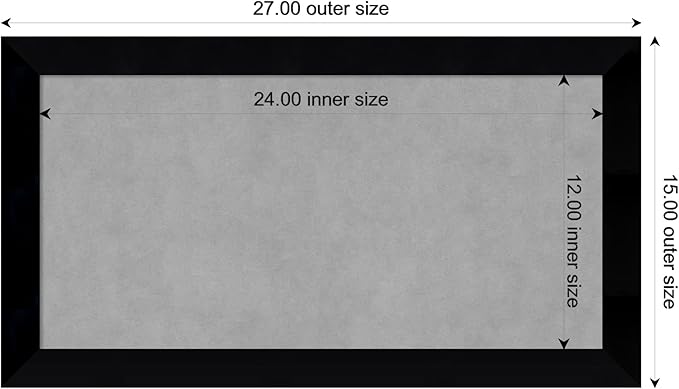 Amanti Art Black Framed Magnetic Board 15x27 Small Vision Board - Image 4