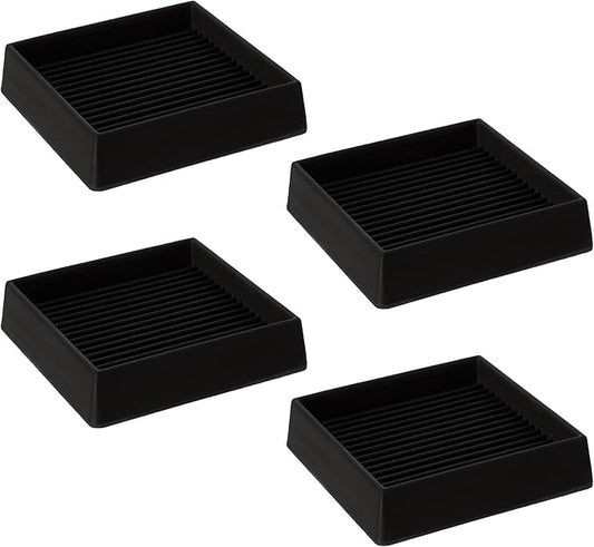 4X4 Rubber Caster Cups, Non Slip Furniture Pads, Anti-Slip Gripper, Anti Skid by VOCOMO