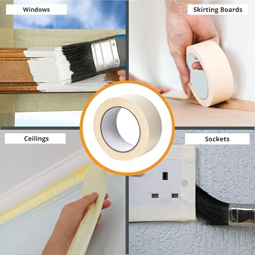 GTSE Masking Tape, 3 Pack, 2 inches x 55 Yards, General Purpose Beige - Image 3