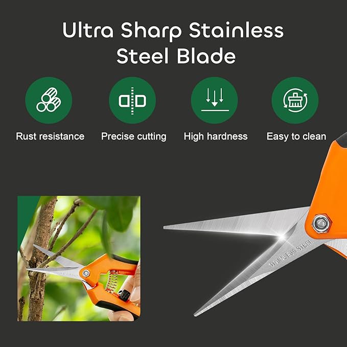 GROWNEER 6 Packs Pruning Shears Gardening Hand Pruning Snips - Image 3