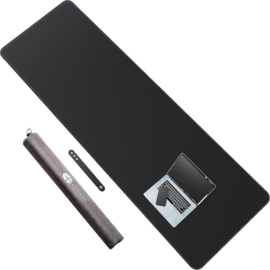 CENNBIE Leather Desk Mat Protector, XXL 74.8" x 23.6" Extra Large Leather by CENNBIE