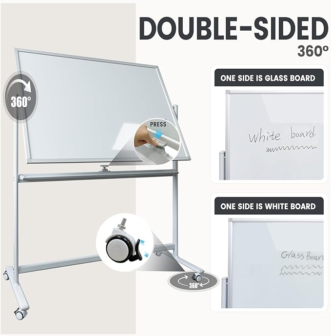 Large Mobile Glass White Board - Image 4