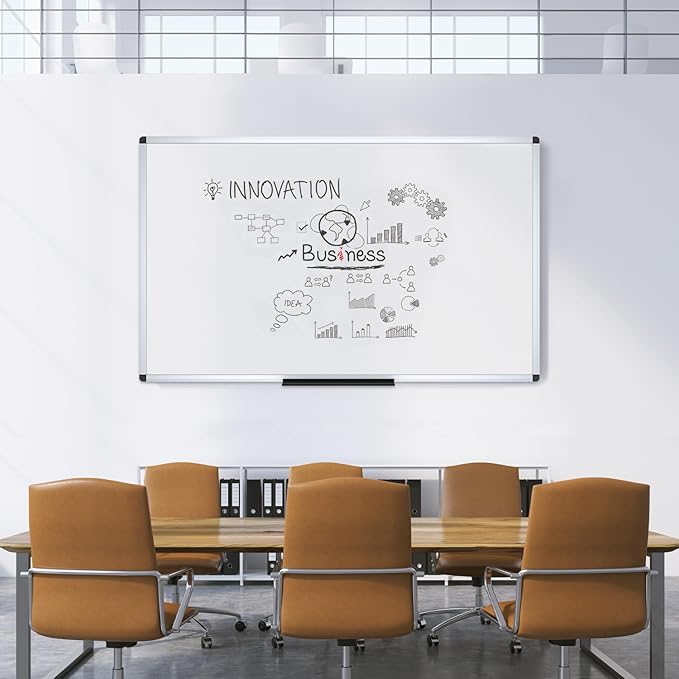 VIZ-PRO Dry Erase Board/Magnetic Whiteboard, 96 x 40 Inches, Large Wall Mounted - Image 6