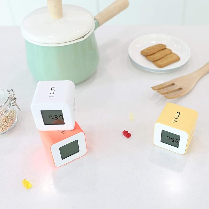 mooas Multi Cube Timer Clock, Rotating Flip Gravity Sensor Time Management - Image 7
