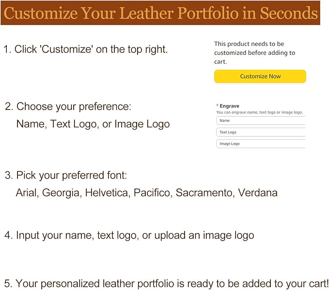 Geslun Personalized Vegan Leather Portfolio, Legal Size 8.5 x 14 Pad Holder - Image 4