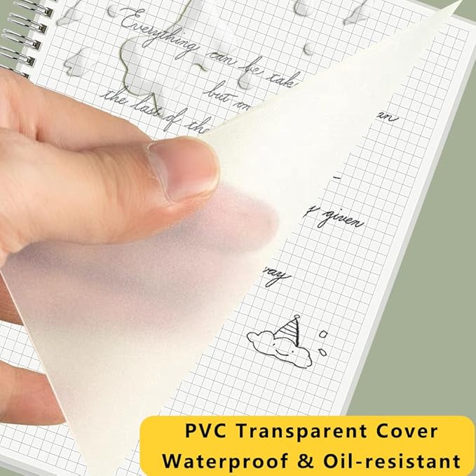 WRENBEN 3PCS Graph Grid 120GSM Thick Paper Spiral Notebooks - Image 4